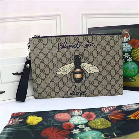 gucci bestiary pouch with bee|Gucci bee logo.